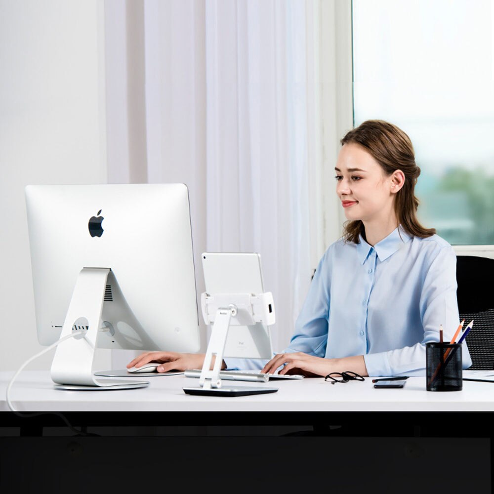 LARICARE Lazy Aluminum 360 Rotation Swivel Laptop Holder Support for Monitor/Notebook/Big Screen TV Monitor Turntable Stand