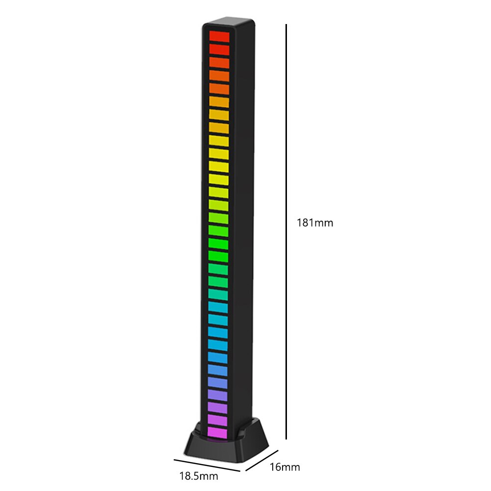 5v rgb-farblichter, 32 leds, sprachgesteuerte ambiente-lichtleiste für pickups, auto-lichtleiste, pickup-tischdekoration, party-dekoration