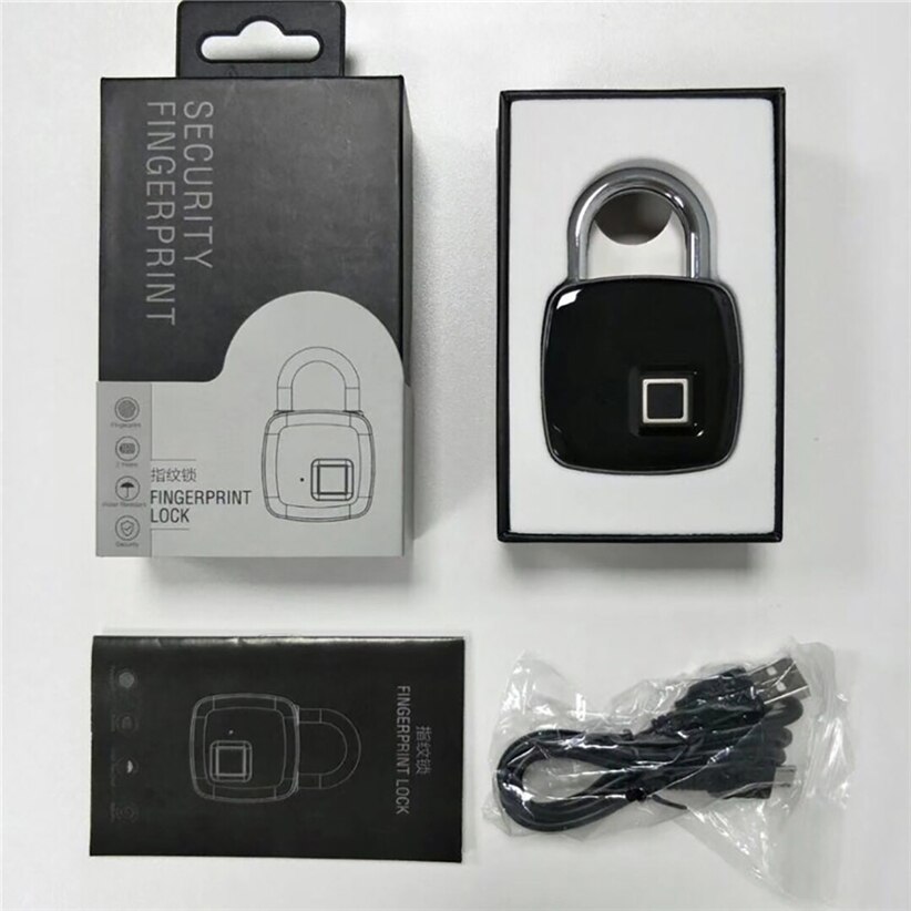 IP65 Waterproof Smart Fingerprint Padlock for Security
