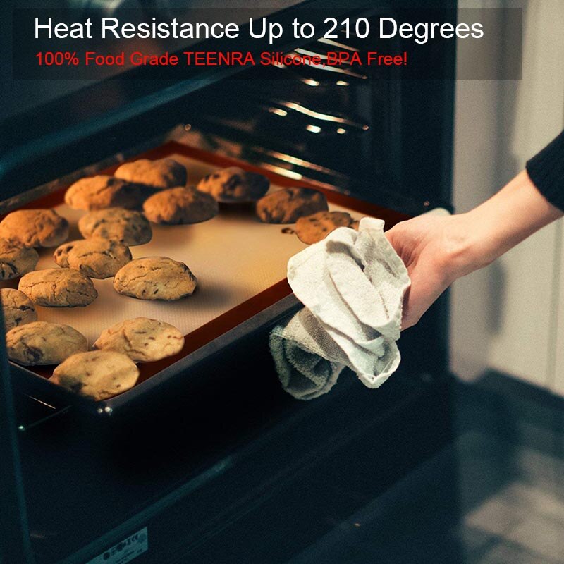 TEENRA 42*29.5cm Macaron Baking Mat Silicone Baking Sheet Non-stick Silicone Baking Pad Rolling Dough Mat Bake Tools