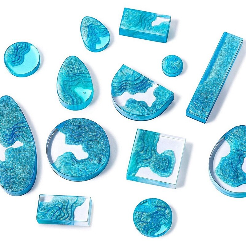 4 Stuks Wave Patroon Siliconen Gieten Hars Mallen Sieraden Gereedschap Voor Diy Hars Hangers Oorbel Epoxy Sieraden Maken Ambachten