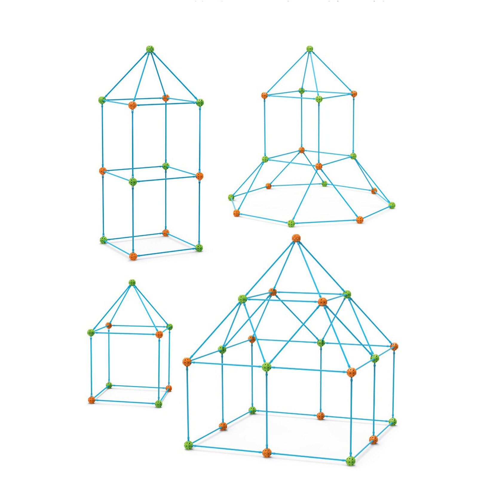 freundlicher Zelt Bau Fort Gebäude Burgen Tunnel Zelte Bausatz Diy 3d Magination Spielen Haus Montieren Spielzeug freundlicher