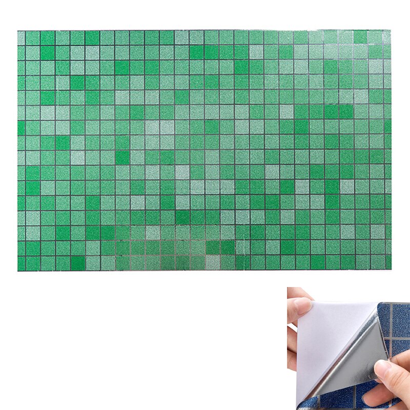Boligindretning tilbehør vandtæt aluminiumsfolie wallsticker flisebelagt køkken badeværelse vægdekoration tulipan blomst rose: Grå