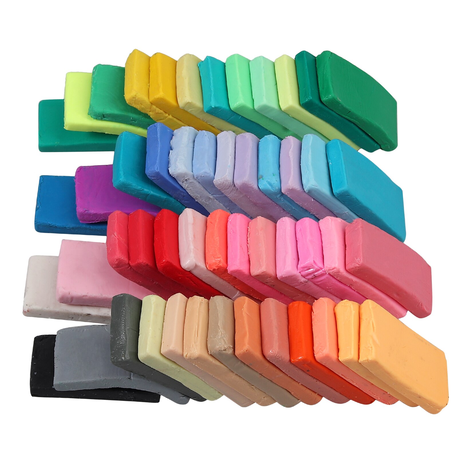 Proster-50 Uds. De bloques de arcilla blanda para modelado de polímero maleable, bricolaje, con herramienta, horno, hornear, polímero, multicolor, herramientas para arcilla, juguete