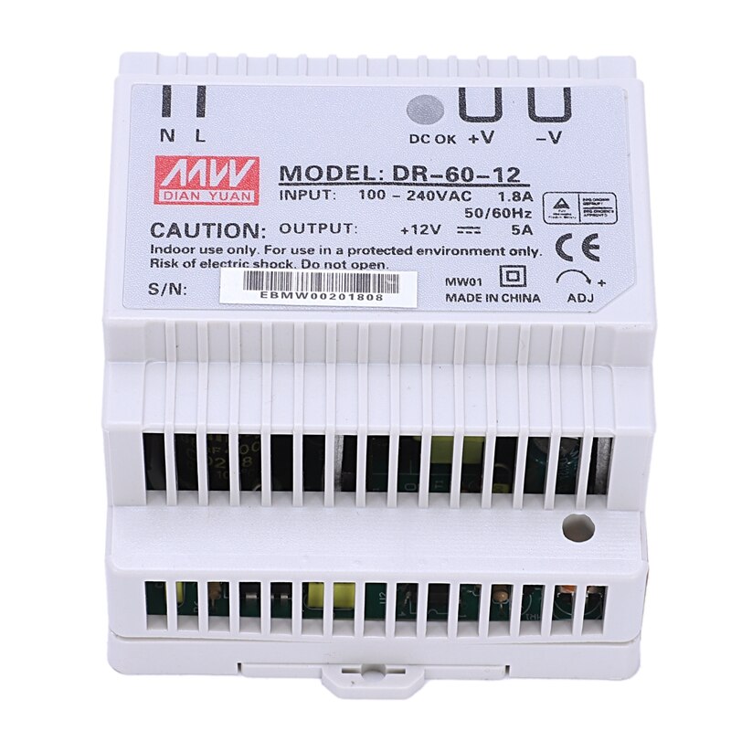 Din rail voeding 60w 12V ac dc converter dr-60-12 voeding 12v 60w goede