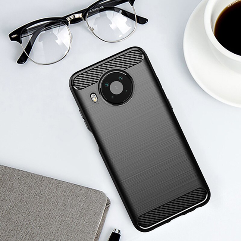 Schutzhülle aus stoßfestem silikon mit carbonfaser-optik für nokia  x20,  x20 tpu-schutzhülle für nokia  x20