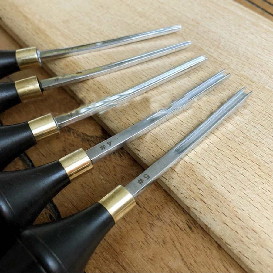 Sharp Leather Edge Beveller Steel Blade Ebony Handle DIY Leathercraft Edger Trimming Tool Leather Beveler DIY Cutting Hand Craft