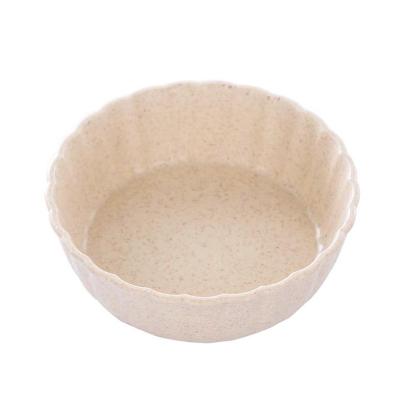 Kitchen Tools Seasoning Cocina Dish Bowl Wheat Straw Small Plates Snack Dish Sauce Plate Multipurpose Kitchen Tableware Supplies: Circular - Beige