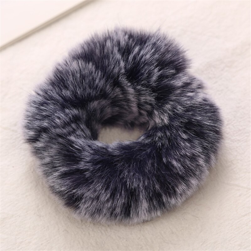 1Stck Winter Faux Pelz Kaninchen Haar Scrunchie Weiche Elastische Haar Bands Frauen Nette Pferdeschwanz Halfter Haar Zubehör: 8