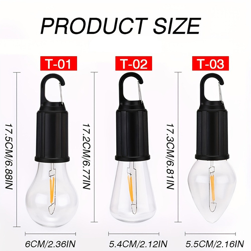 Tragbare hängende Vintage Vintage Laterne im Freien warmes Zelt Licht LED Laterne Glühbirne mit Haken LED Zelt Licht Typ-C USB wiederauf ladbare Lampe