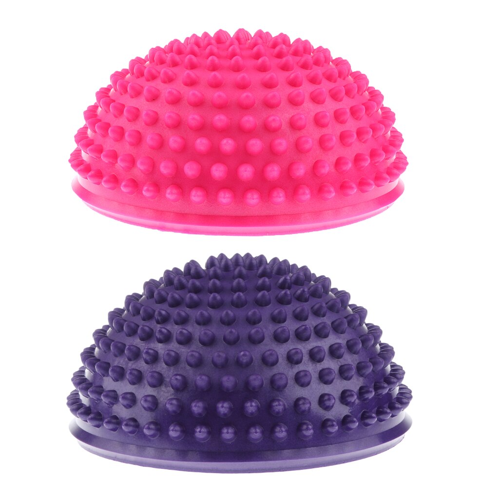 2Pcs Hedgehog Stile Equilibrio Baccelli, anti-slittamento Del Piede Sfere di Massaggio per Ginnastica Yoga Pilates Ginnastica Esercizio-Rosa &amp; Viola