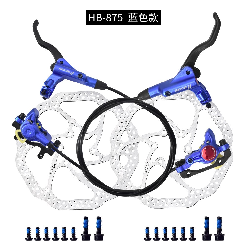 ZOOM-freno de disco hidráulico para bicicleta de montaña, tubo de aceite grueso, antidesgaste, aleación de aluminio, 4 colores, HB-875