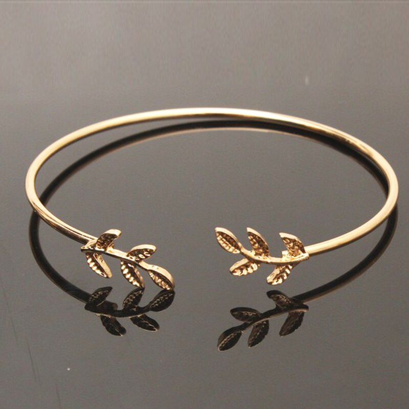 Bracelets VA-44 bijouterie feuille Bracelet acier inoxydable bijoux femme bracelets métal bracelet manchette femme ouverture métal