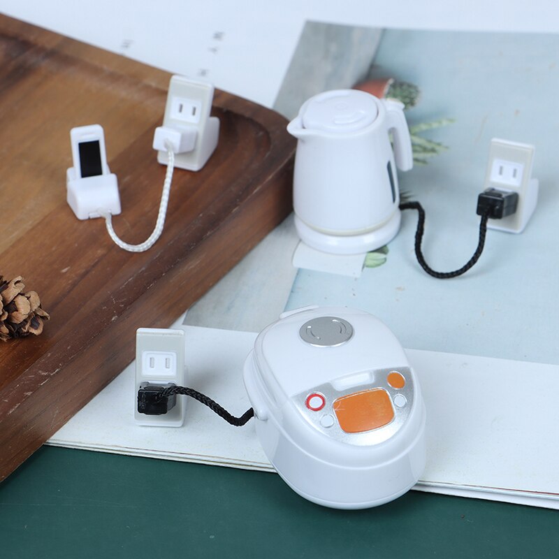 1:12 Miniature Dollhouse USB Socket Charging Cable Doll House Decoration