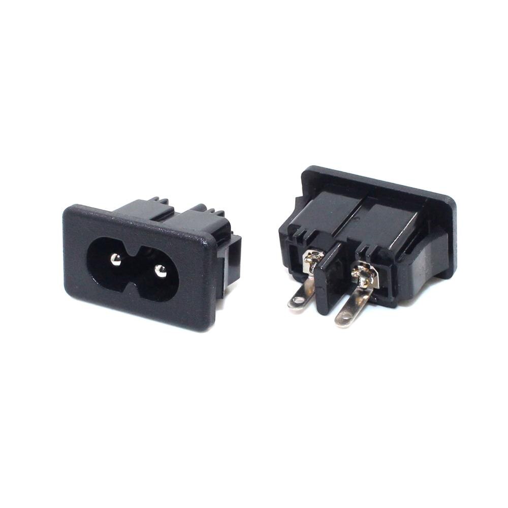 Mannelijke Plug IEC320 C8 Stopcontact Connector Ac 250V 2.5A 2Pin 8 Woord Socket Stopcontact Connector BX180-C01
