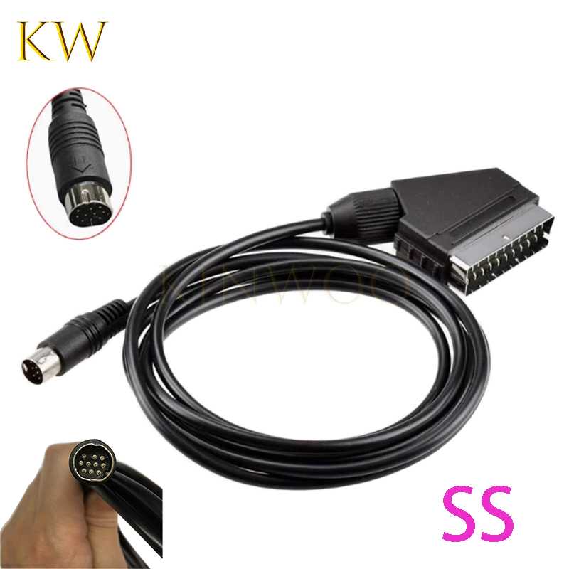 El más Cable convertidor de vídeo RGBS a EUR SCART para SS / MD2/3 / MVS Neo Geo consola de juegos NES reproductor de DVD RGB AES Cable CD Neogeo: Castaño