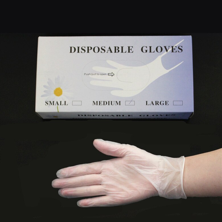 Vinyl Examination Gloves (Medium, 70-Count) Latex Free Rubber Disposable, Ultra-Strong, Clear Fluid, Blood, Exam, Healthcare, Fo