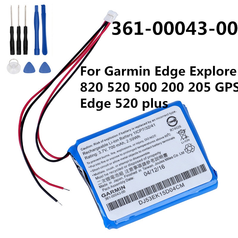Original 361-00043-00 batteri för garmin edge explore 820 edge 520 500 200 205 gps edge 520 plus telefon