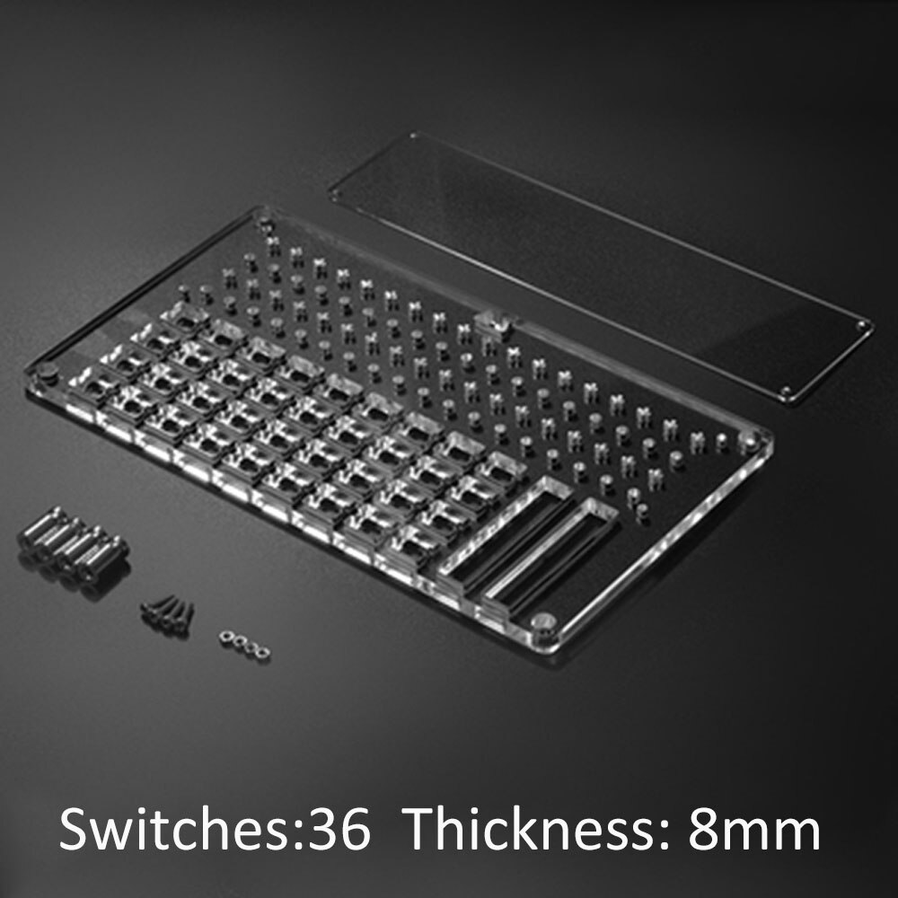 Acrylic Oiling Plate For Mechanical Gaming Keyboard Cherry Gateron Kailh Outemu Box Switch Maintenance Tools DIY Keyboard Kits: 36 switch