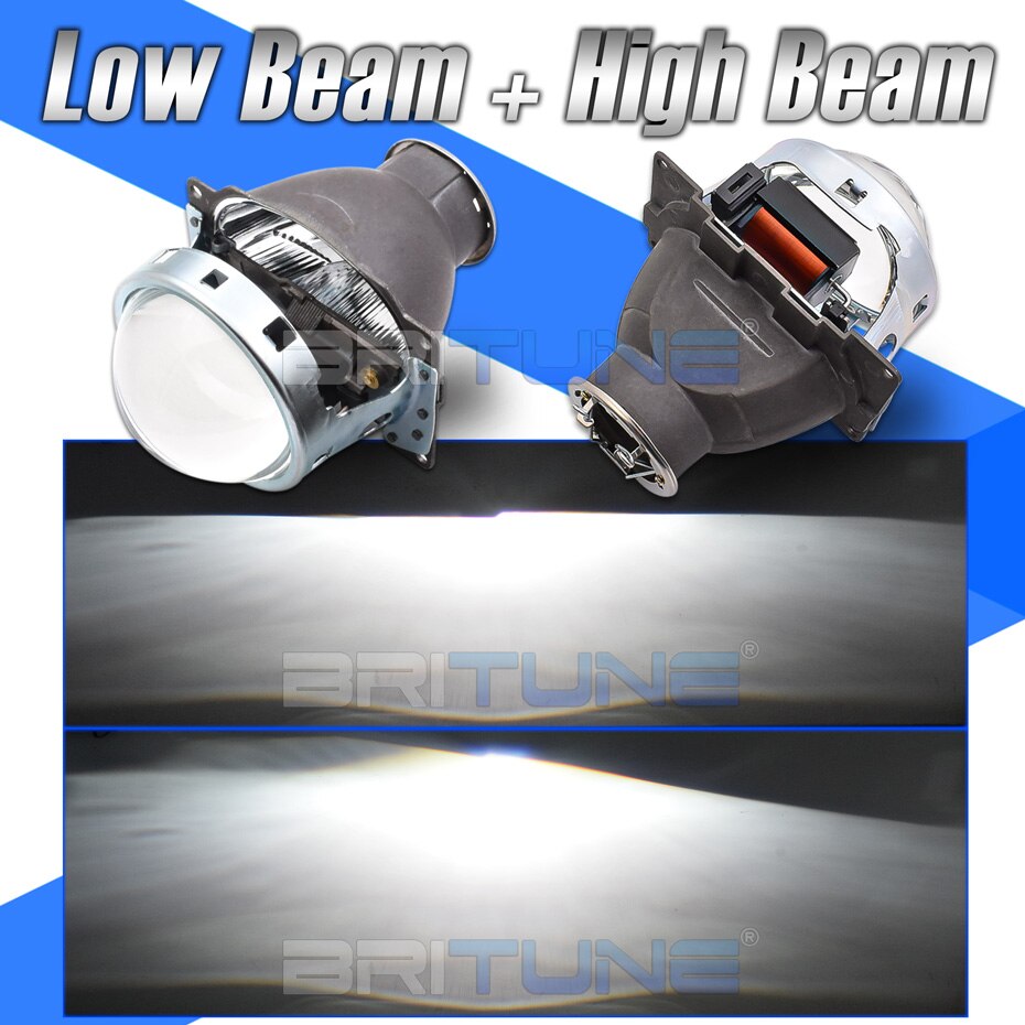 Single Light Koito Q5 H7 D2S Halogen Xenon LED Projector Headlight Lens 3.0'' Low Beam High Beam Tuning Car Lights Accessories: High Low Beam Light