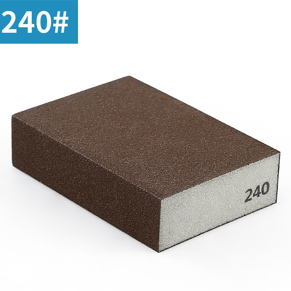 Schleifschwamm, Körnung 60, 80, 100, 120, 180, 240, 320, Wandschleifschwamm, Sandblock, Schleifpapier, Modellfarbe, polierter Sandstein: WHITE