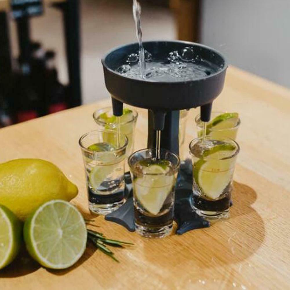 6 Shot Glass Dispenser Holder Wine Glass Rack Cooler Beer Beverage Dispenser Shot Buddys Party Bar Accessories