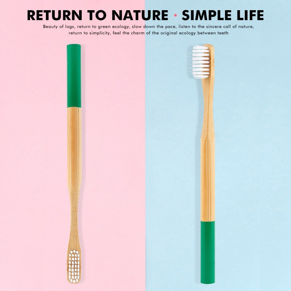 13 Colors Soft Bristles Bamboo Toothbrush Natural Eco-friendly Natural Round Handle Toothbrush Oral Care