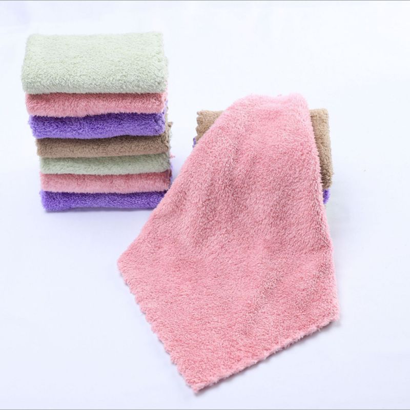25x25cm Kinderen Zakdoek Fluwelen Kleine Handdoek Zachte Absorberende voor Vriendelijker ganden