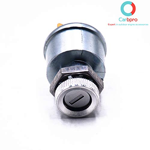 for Golf Cart Key Switch for EZGO for Golf Cart Ignition Switch 17421G1, 2 Prong 4 Key Free Terminals &amp; Carabiner