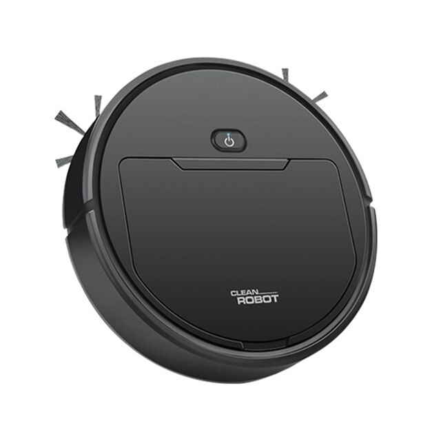 Robot aspirador multifuncional para el hogar, potente succión, limpiador inteligente, carga usb, práctico robot de barrido automático, húmedo: Negro