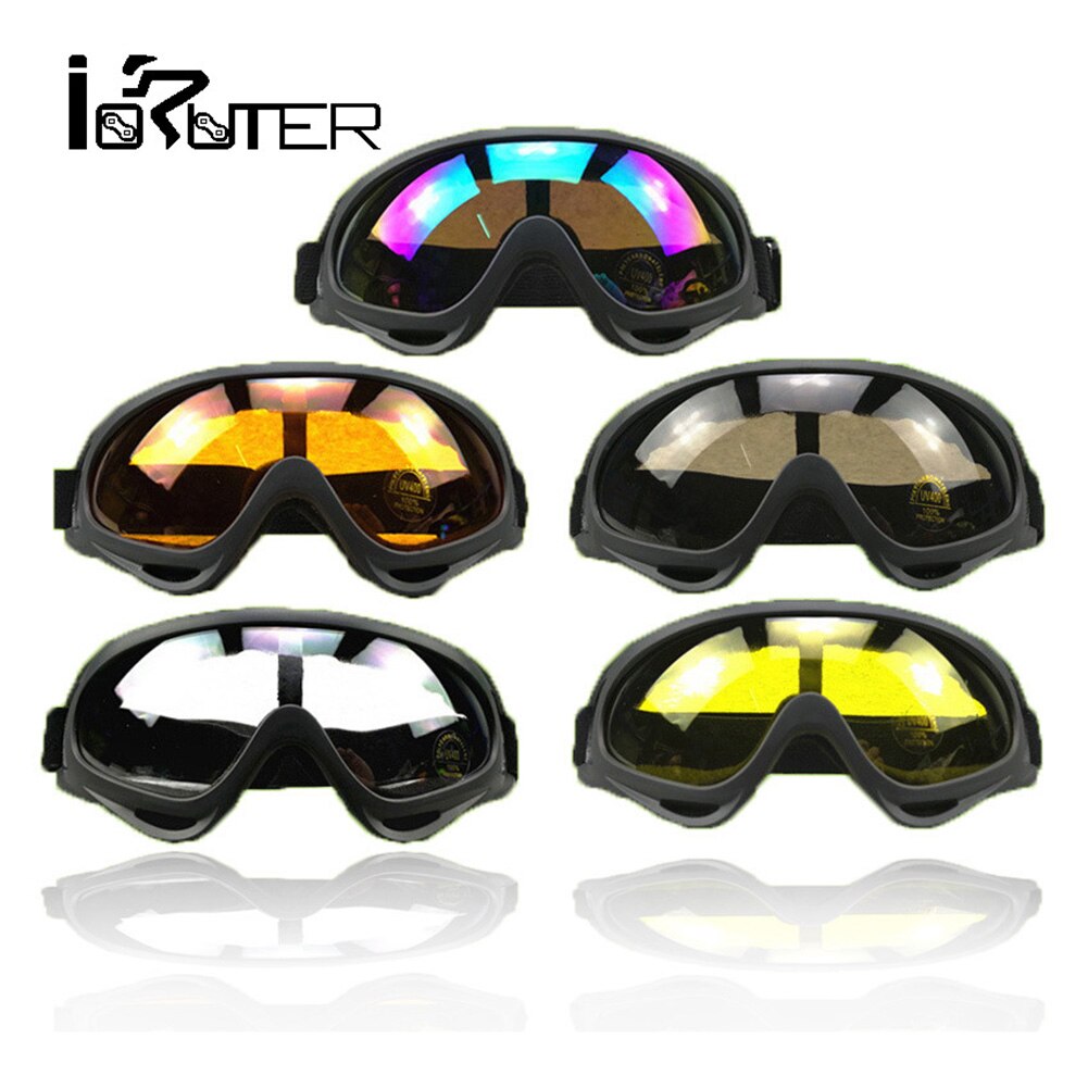 Outdoor skibril motor snowboard sport anti wind stof motorbril abs kunststof reflecterende lens