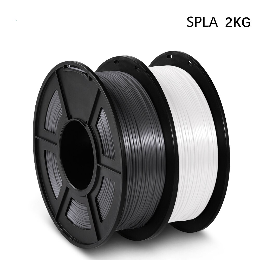 Filament d'imprimante 3D SPLA à Filament 3D SUNLU 1.75MM 1-3KG/rouleaux matériau plastique sans Pollution pour Filament pla de l'imprimante 3D.: Black-White