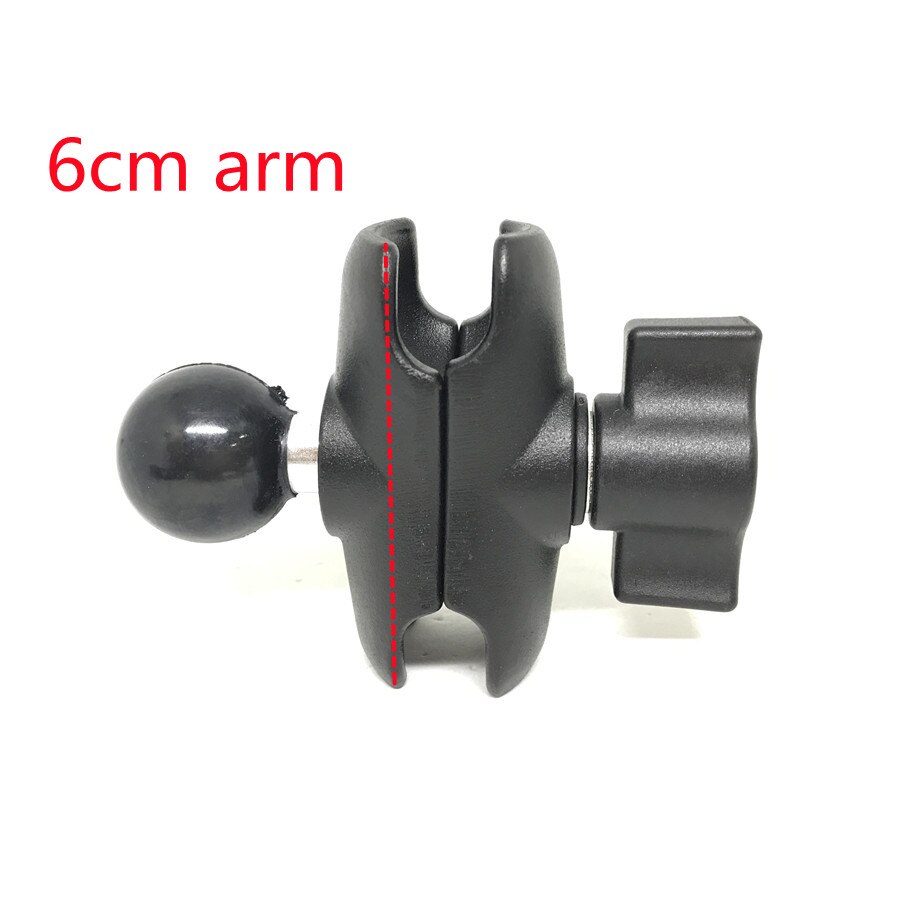 6cm 9cm 15cm escudo da liga de alumínio braço de soquete duplo para 1 Polegada bases de montagem em bola adaptador suporte base de montagem: 6cm arm kit