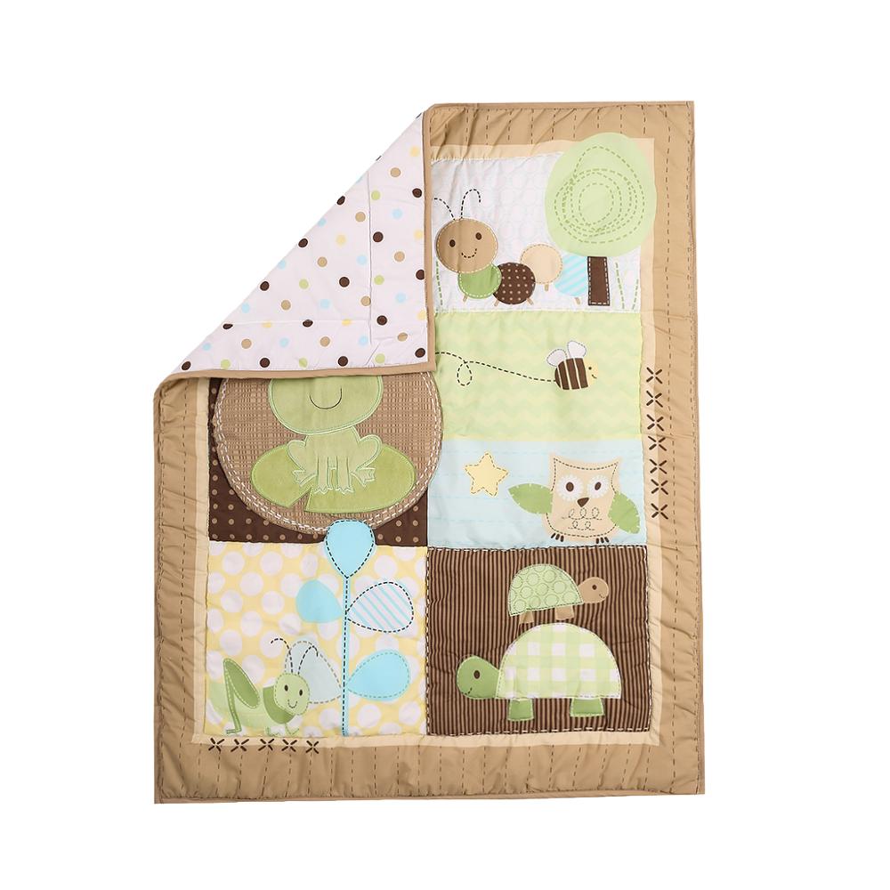 Bomull baby quilt print broderi jungel skog for gutter: 0063