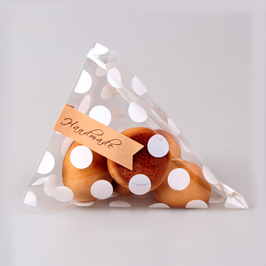 100PCS Cute Treat Bag Cookie Candy Bags for Candy Biscuits Snack Baking Package Event Party Supplies