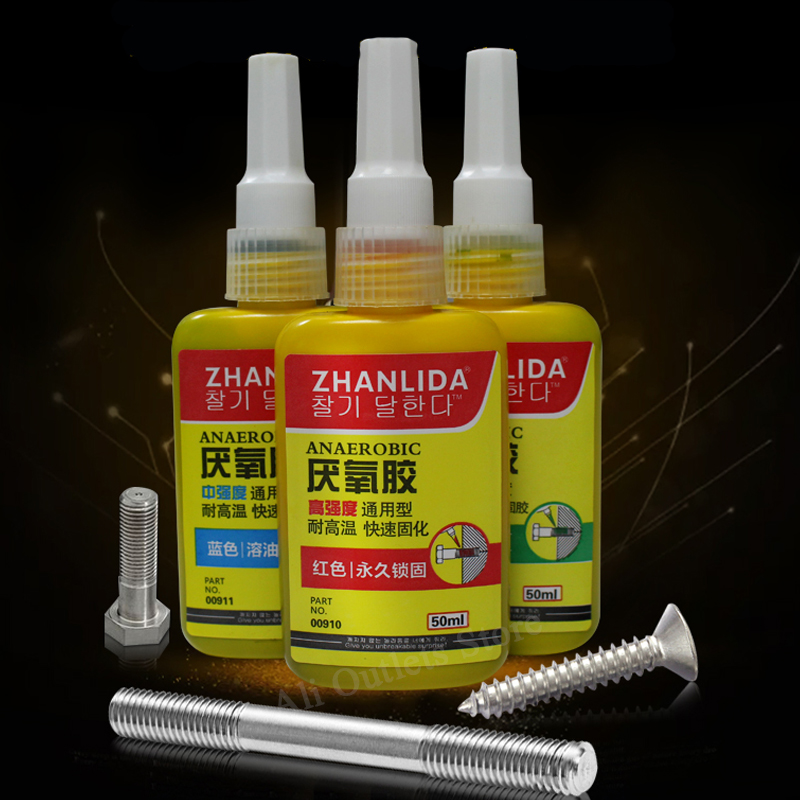 50ml Screw Glue Sealing Anti-Corrosion Thread Anti-Pressure Blue red Green Glue Anaerobic Screw Lock Anaerobic Adhesive