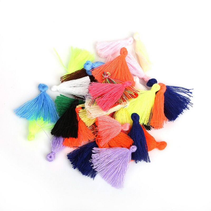 10-50pcs/lot Mixed Styles Mini Mesh/Long Fringe/Suede Tasse Fabric Flower Pendants Earring Cellphoe Straps Hanging Accessories