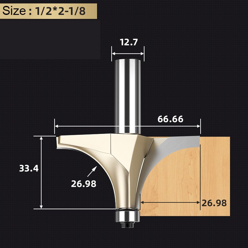Carbide Corner Round Over Router Bit with Bearing for Wood Tungsten Carbide Milling Cutter CNC End Mill Woodworking Tool Cutters