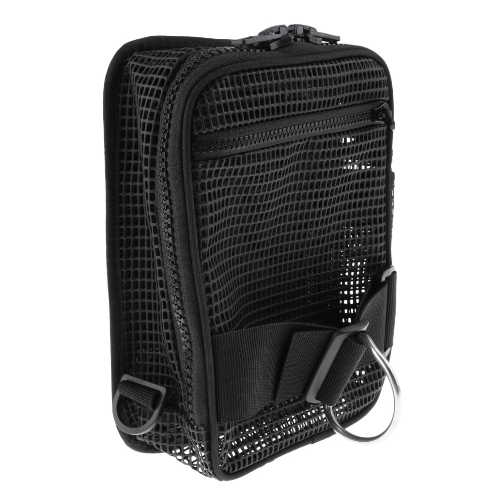 MagiDeal Large Mesh Gear Bag Holder Storage Pouch & D Ring for Underwater Scuba Diving SMB Surface Marker Buoy BCD Equipment