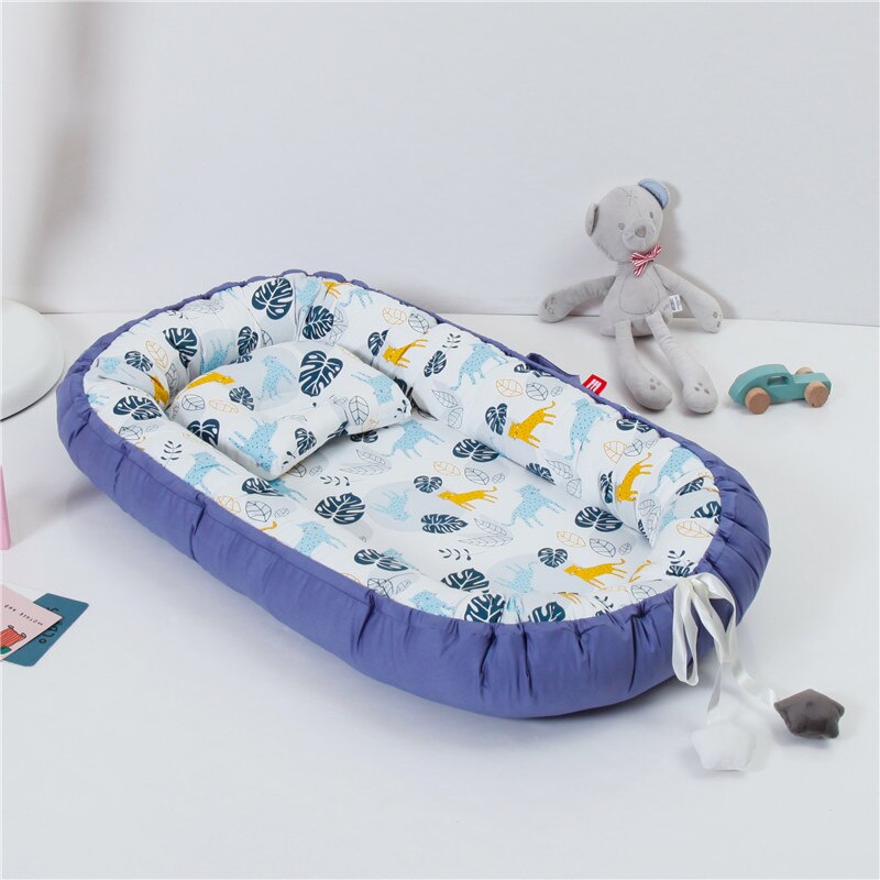 85 x 50cm bærbar babynest nyfødt krybbe vugge pude pude aftagelig seng spædbarn vugge cuna: B10