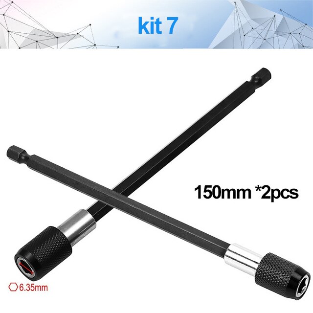 Tournevis à tige hexagonale de 1/4 pouces à dégagement rapide, porte-embout magnétique avec barre d'extension de collier réglable connecteur de 60mm 100mm 150mm: Rouge foncé