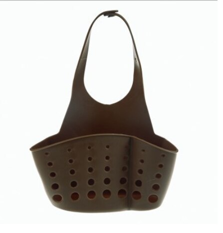 Porte-éponge de selle pour évier Double, égouttoir, blanc/gris: B-brown