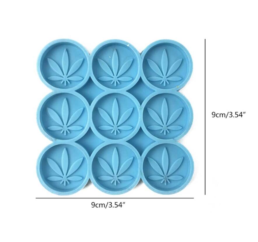 9 Cavities Leaf Checkers Epoxy Resin Mold Pendant Decoration Silicone Mould DIY Crafts Jewelry Casting Mold