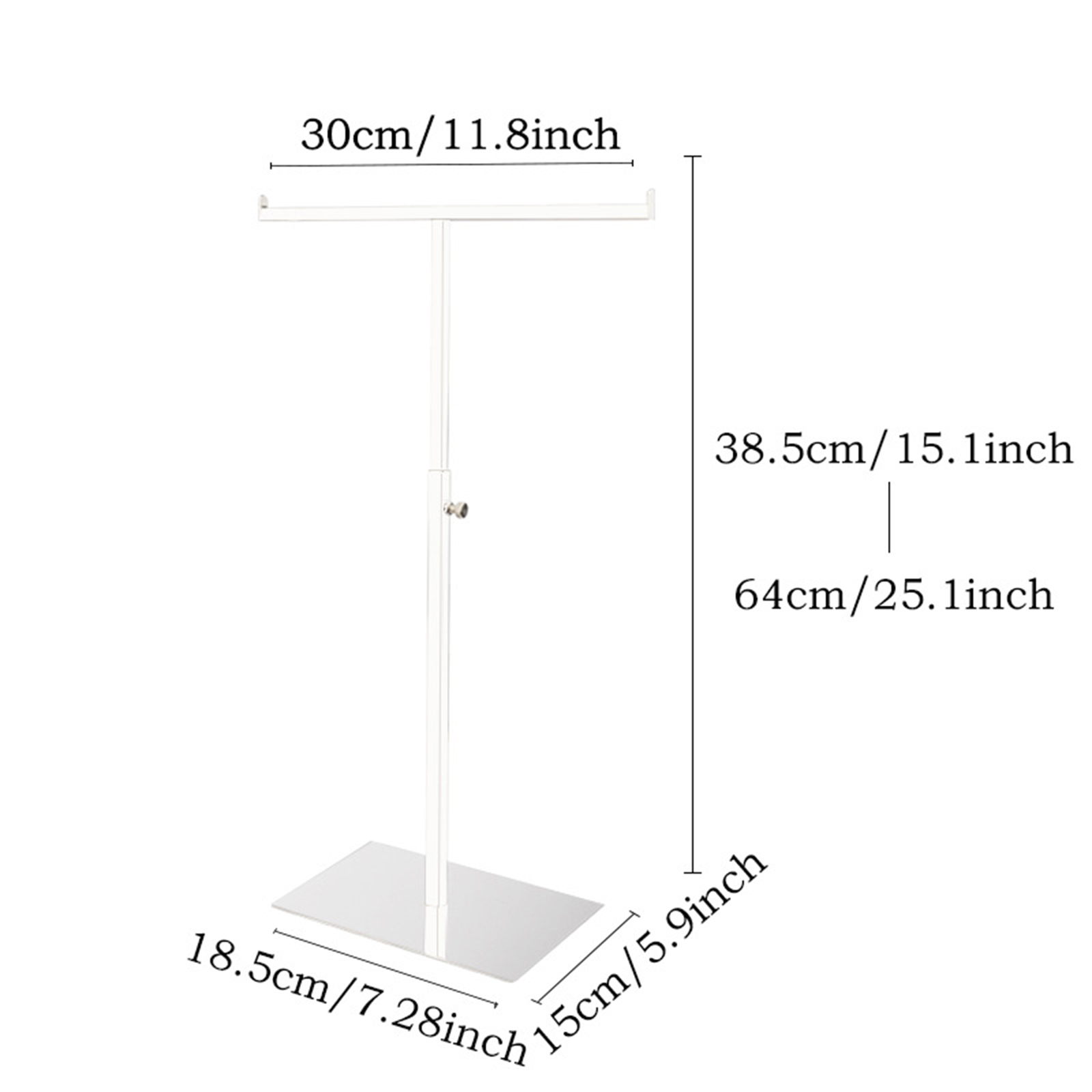 Handväsksdisplayställ garderobshyllor förnödenheter detaljhandelshylla halsduk handväskhållare t-bar hängande för hattväska armband halsband