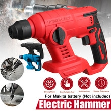 18V rechargeable brushless cordless rotary hammer drill electric Hammer impact drill without battery&case High Power