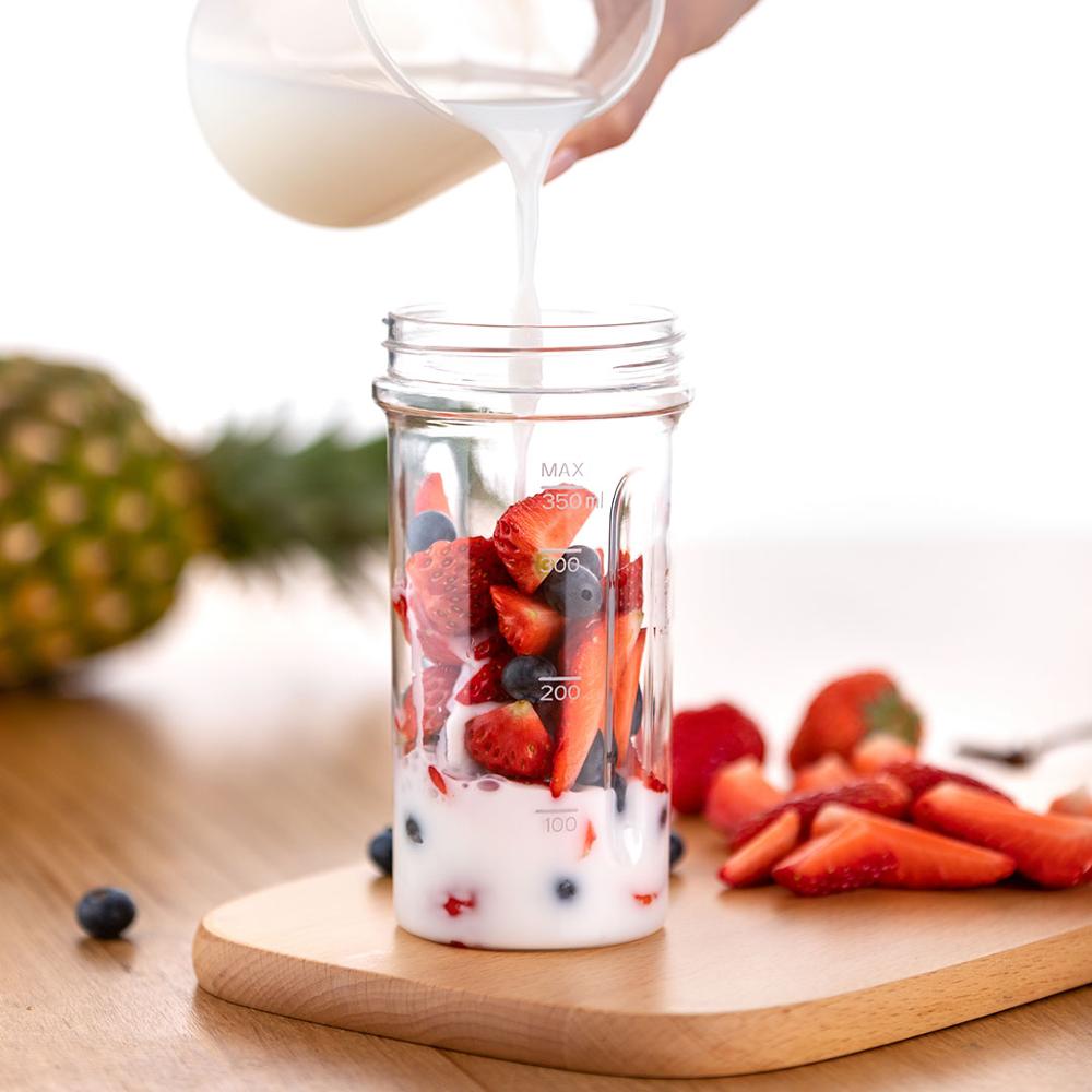 Xiaomi mijia pinlo bærbar blender juicer fruktkopp 350ml mini usb oppladbar høyeffekt stor kapasitet 1800 mah batteri
