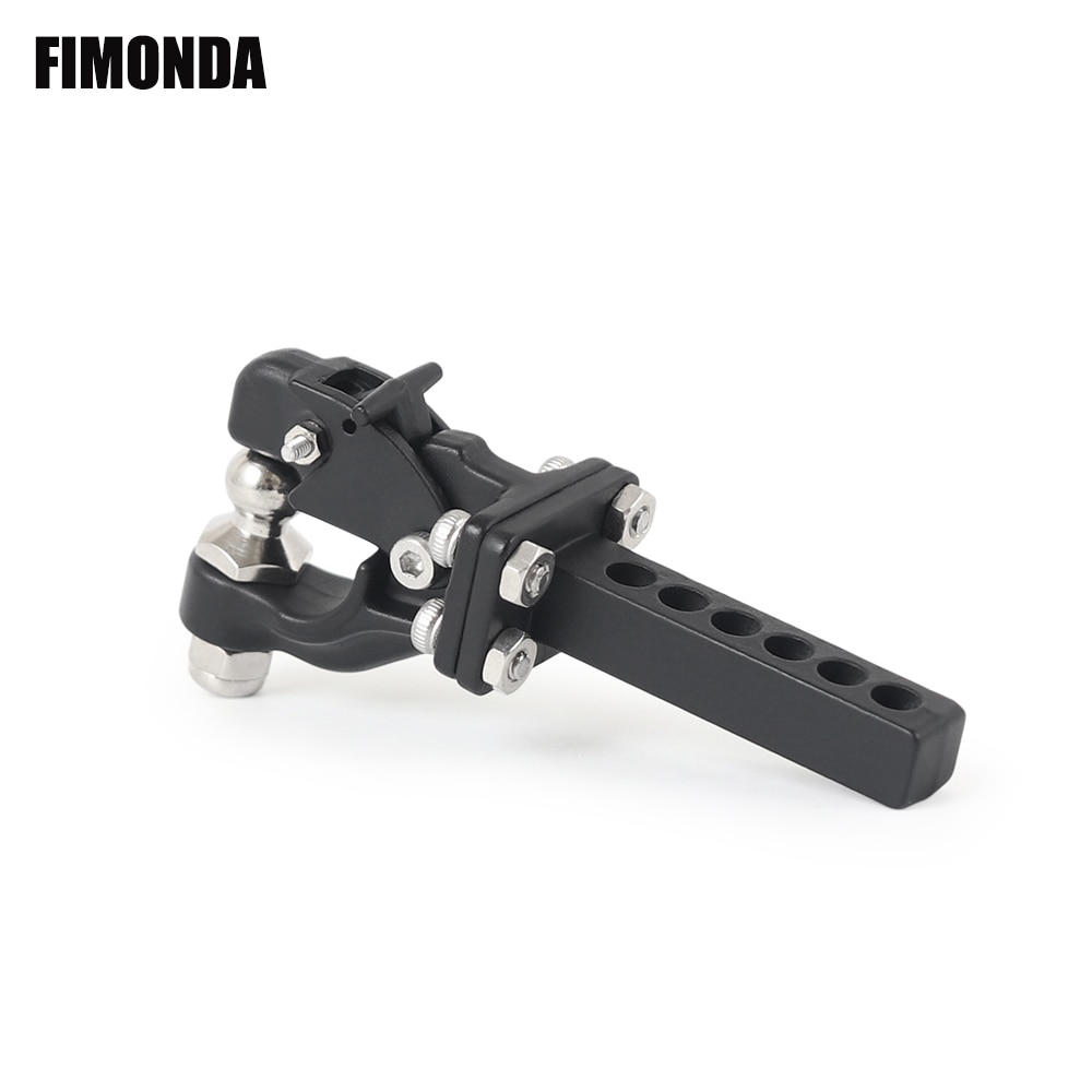 FIMONDA Metal Adjustable Trailer Hitch Mount for 1/10 RC Crawler Traxxas TRX4 Axial SCX10 90046 Redcat GEN 8 Scout II CC01 TF2