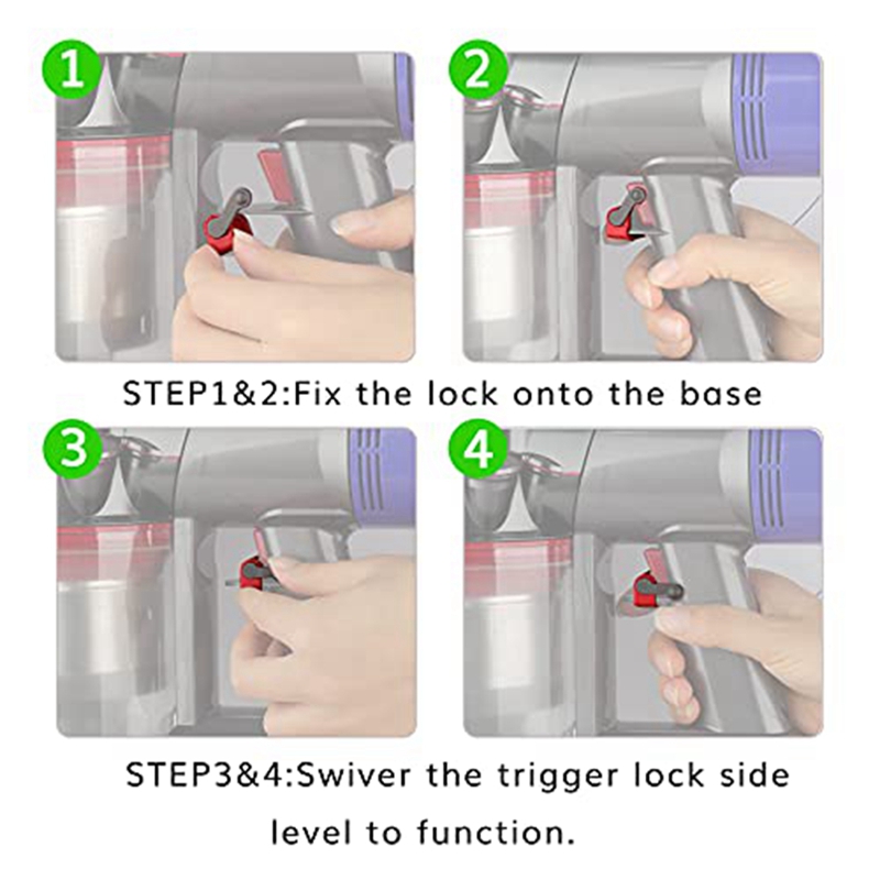 Tubo di prolunga e blocco grilletto per Dyson - Tubo flessibile e supporto per interruttore per aspirapolvere Dyson V15 V11 V10 V8 V7