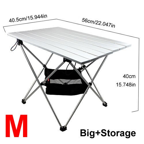 Foldable Camping Table Portable Metal Camping Dining Table Lightweight Small Aluminum Table with Carrying Bag for Picnic: 02
