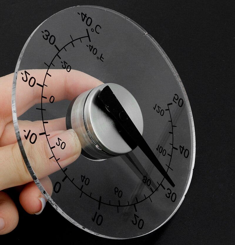 Clear ℉ ℃ Circular Outdoor Window Temperature Thermometer Weather Station Tool